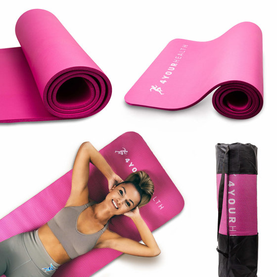 Fitness Yoga Matte 1cm Rosa
